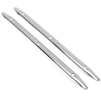 2PCS Boat 316 Stainless Steel 12" Flattened 3-hole Line Rub Strakes Edge Anti-collision Protection Fender Strip Marine Hardware
