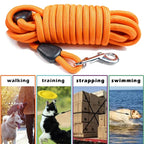 5M/10M/15M Heavy Duty Nylon Dog Leash - Ideal for Recall & Agility Training Tailored, Suitable for Medium to Large Dogs