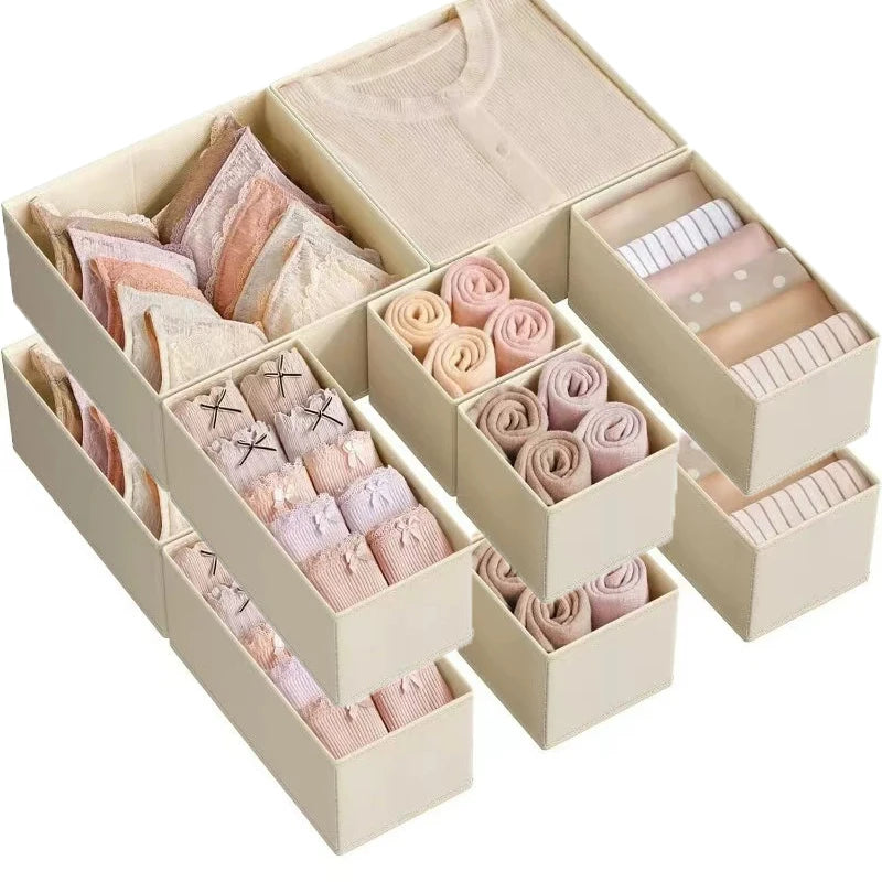 Drawer Organizers Clothes Dresser Organizer Bins Fabric Closet Organizers and Storage Drawer Dividers for Clothing Socks Underwe