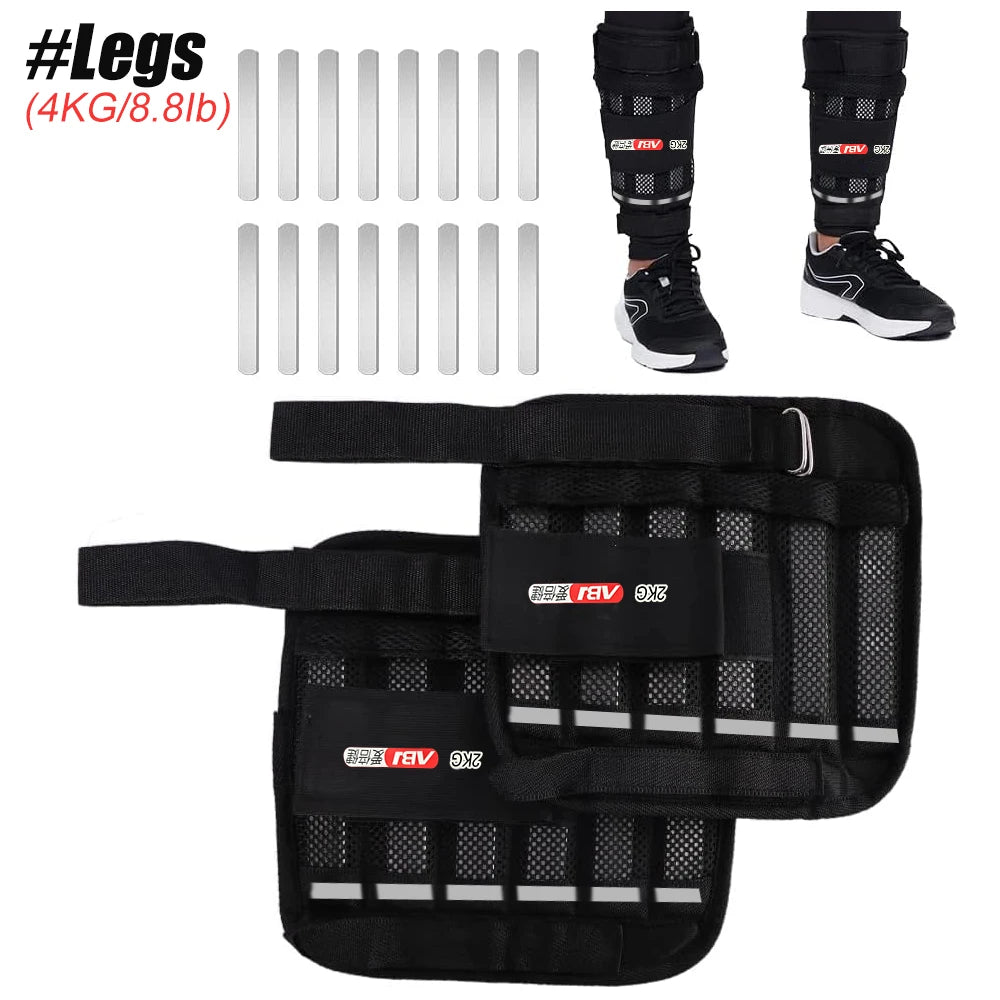 1Pair Adjustable Wrist Ankle Weights,Removable Arm & Leg Weight for Men & Women, Fitness, Strength Training, Running, Walking