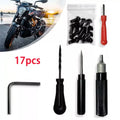 17PCS Outer Tire Puncture Repair Kit Mushroom Plug Tool Motorcycle Scooter Bike Car Motorcycle Tire Repair Plug Tool