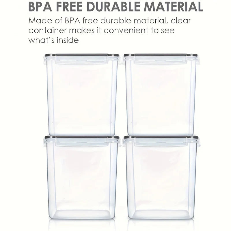 4/2pcs THELIFE RV Must-Have! 2.5L/84.5oz BPA Free Airtight Food Storage Containers for Flour, Sugar, Cereal