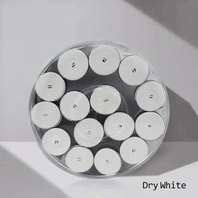 60pcs Tennis Racket Overgrip Tape PU Sweat Absorbent Handle Wrap, Dry or Sticky, Black/White