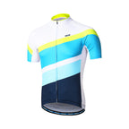 ARSUXEO Men's Cycling Jersey Bicycle Summer Short Sleeves Mountain Bike T-Shirt With Zipper Pockets Reflective Riding Clothing