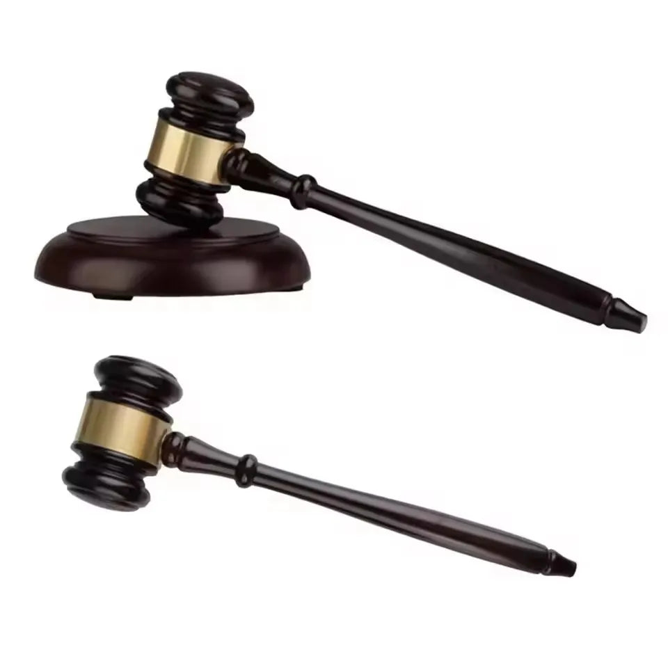 Wood Gavel Wooden Judge Hammered Handcrafted Delicate Wood Gavel For Lawyer Judge Auction Sale Decoration Hammer Set