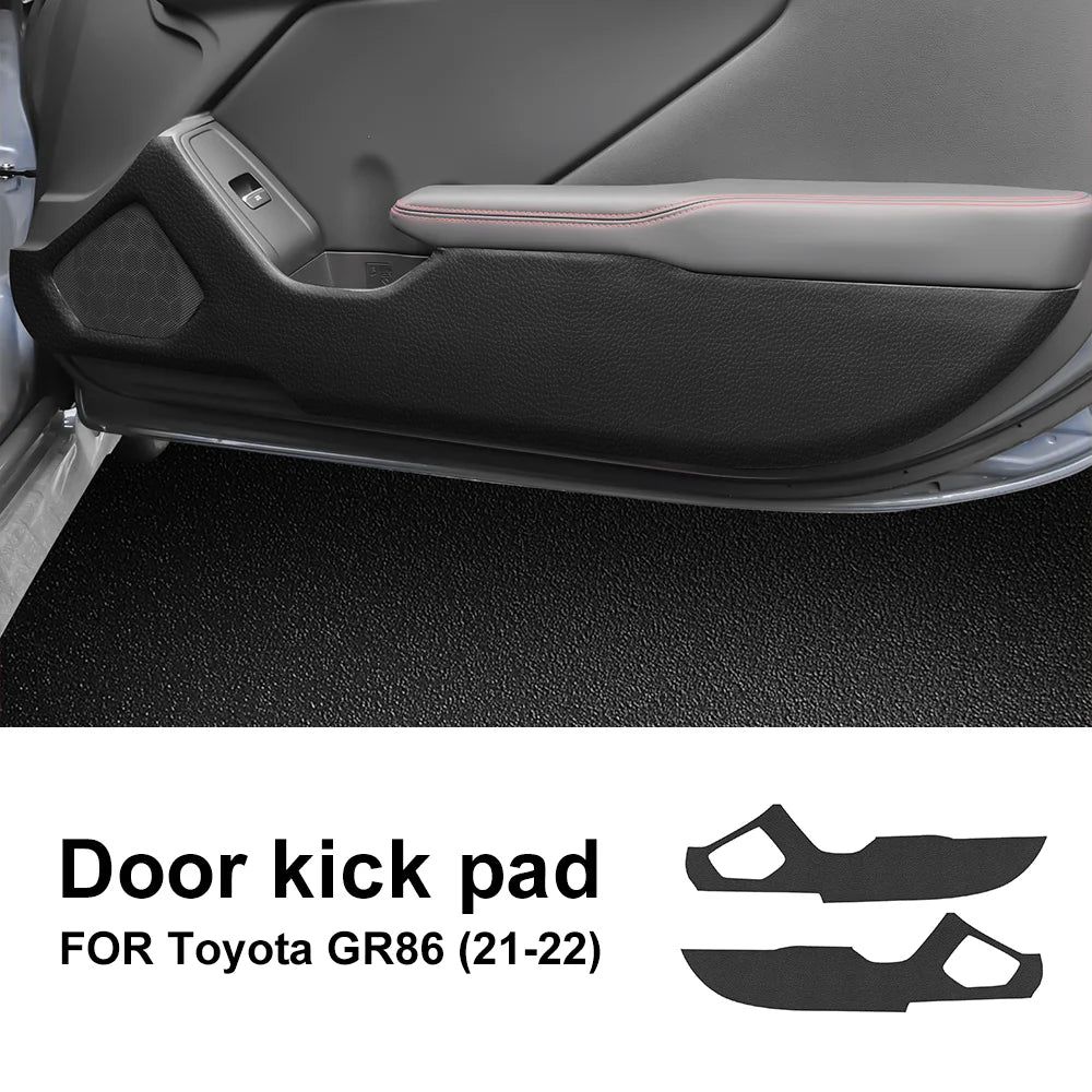 Suede For Subaru BRZ Toyota GR86 2021 2022 2023 2024 2025 Anti-kick Pad Sticker Leather Carbon Car Door Protection Accessories