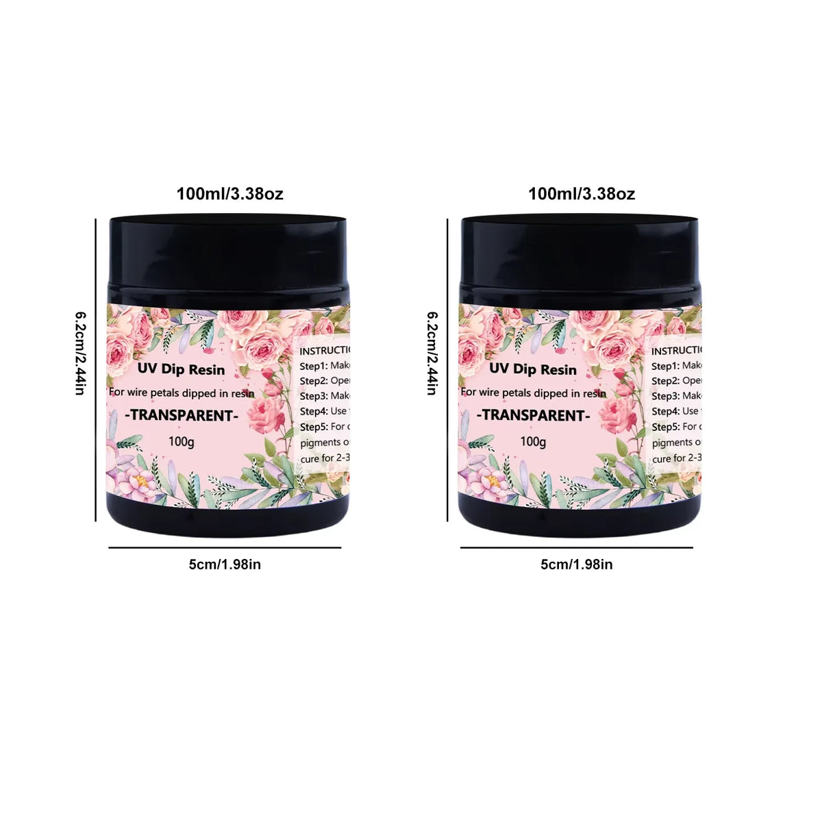 40/100ml UV DIP Resin Glue For Wire Flowers Transparent Liquid High Gloss Ultraviolet Curing Crystal UV Glue Jewelry Making