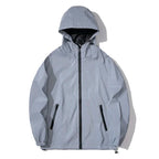 Men's Reflective Jacket Gray Polyester L-5XL Night Running Dance Outerwear