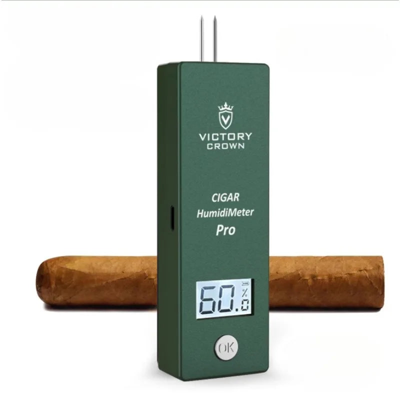 Cigar Moisture Meter Hygrometer Digital USB Pocket Cigarettes Damp Detector Density Digital Smoking Humidity LCD Probe Tools