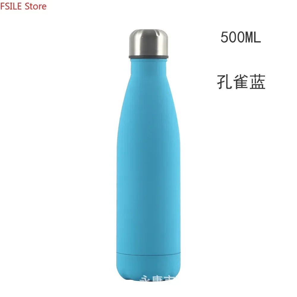 500/750/1000ml Double-Wall Insulated Vacuum Flask Stainless Steel Thermos  BPA Free for Outdoors Sport Water Bottle
