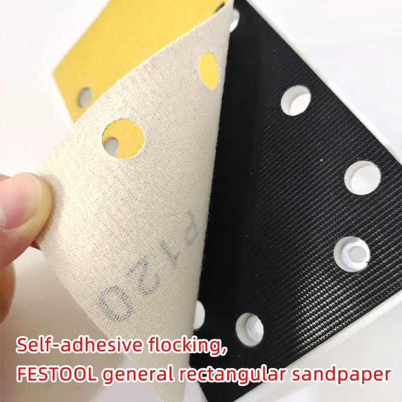 Festool Sanders Grinder Sandpaper 95x180mm Yellow Hook Loop Rectangular Self-Adhesive Flocking Sheet for Grinding