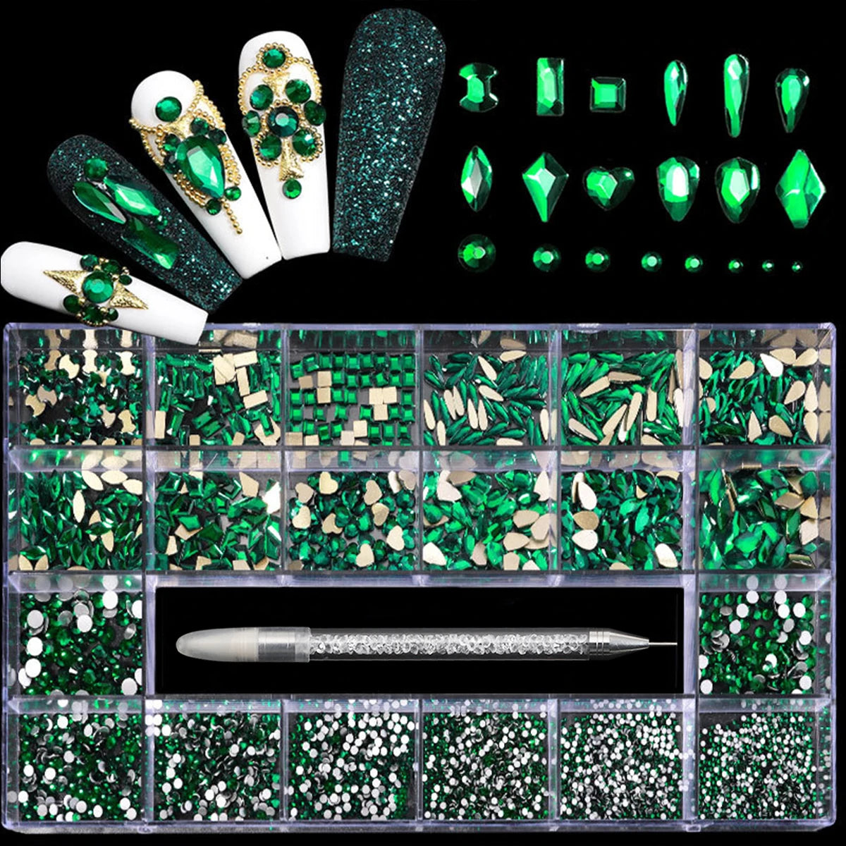 21 grid dark green / japan