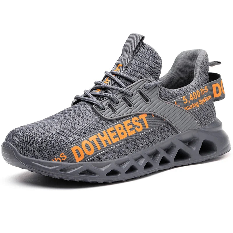 Safety Shoes Men For Work Sneakers Women Men Steel Toe Work Shoes Security Protective Shoes Lightweight Anti-Smash Anti-Puncture