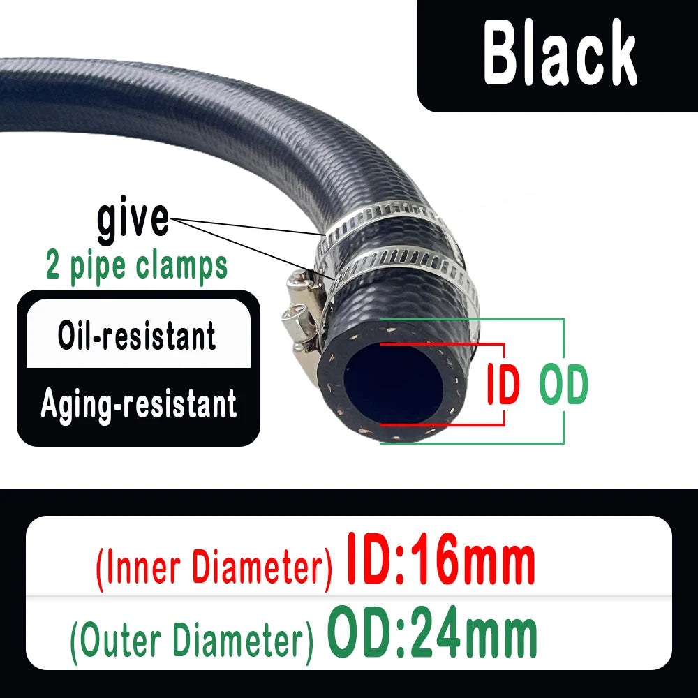 Car Motorcycle Truck Van Fuel line hose NBR Oil Resistant Diesel Hose Vacuum Hose ID 4 5 6 8 10 12 14 16 19 20 22 25 mm Oil Pipe