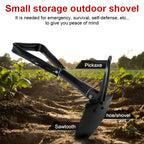 Outdoor 3-in-1 Foldable Shovel Portable Multifunctional Camping Shovel with Bag for Hiking, Off-roading DIY Projects At Home