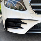 Car Front Bumper Splitter Spoiler For Mercedes Benz E Class W213 2016-2020 Spoiler Fog Light Trim AMG Wind Knife Car Accessories