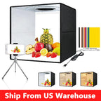 30/40CM Photo Studio Light Box,Dimmable Portable Photography Lightbox,Photo Studio Shooting Tent Box Kit 6/12 Colors Background