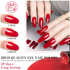 MTSSII 12pcs Gel Nail Polish Set Nude Pink Red Glitter Semi Permanent Soak Off  UV Gel Varnish Manicure Kit Nail Supplies DIY