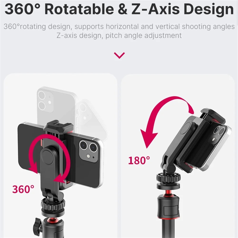 ST-06S Vertical Shooting Phone Mount Holder DSLR Camera Monitor Mount Tripod Mount Clamp for Smartphone Vlog Shooting