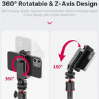 ST-06S Vertical Shooting Phone Mount Holder DSLR Camera Monitor Mount Tripod Mount Clamp for Smartphone Vlog Shooting