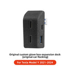 YZ For Tesla Model 3 Y Highland Juniper 2021-2025 Glove Box Flocking USB HUB Adapter Quick Charger Car Accessories