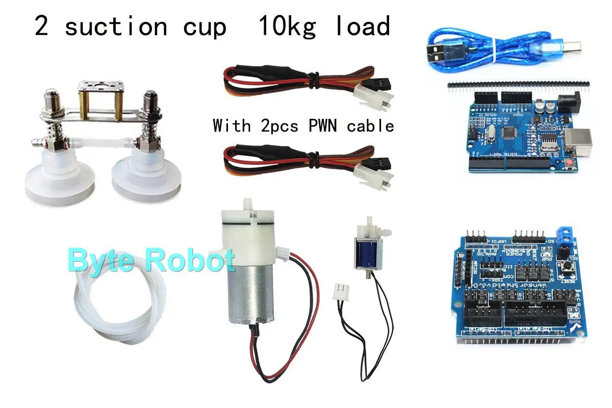 Robot Arm Vacuum Suction Cup Kit with PWM Control Switch, 0.3-20kg Options