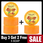 AILKE Lightening Soap Bar, With Natural Turmeric, Papaya, Carrot, Remove Dark Spots, Acne, for All Skin Types, 200g