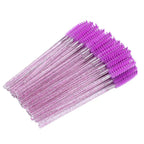1000pcs Disposable Eyelash Spoolie Mascara Wands, Crystal Handle, Mixed Colors