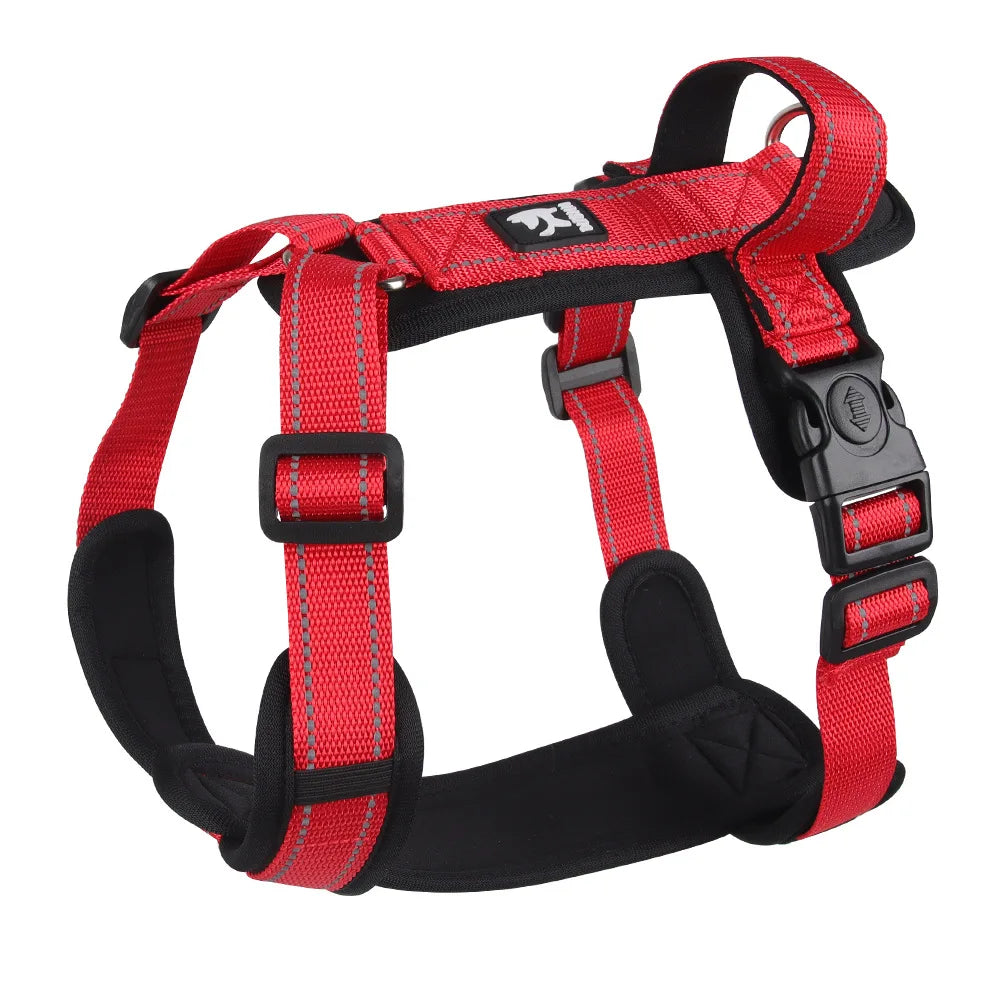 Reflective Dog Harness Vest with Handle, Adjustable Chest Straps, Sizes S-XL
