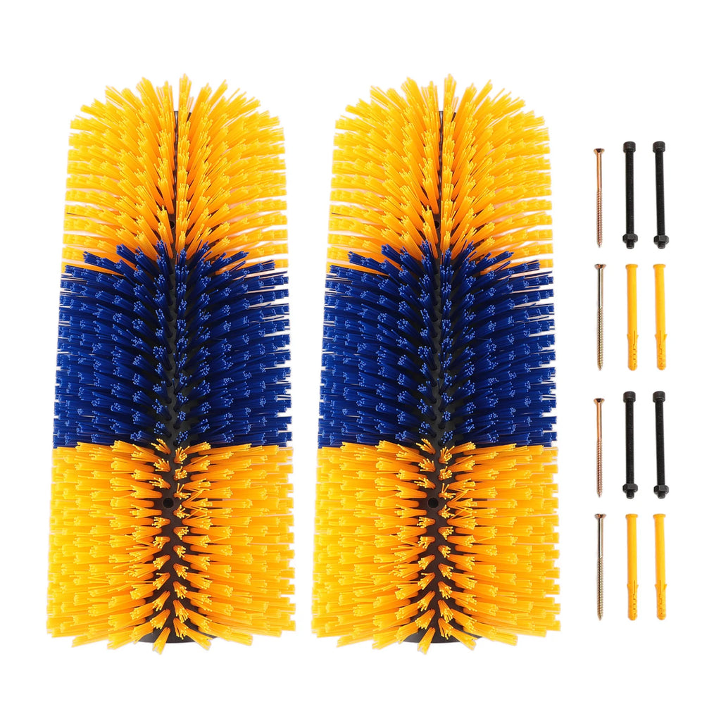 2pcs Livestock Scratch Brushes Plastic Full Massage Relieve Itching Animal Back Scratching Brush 17.13in Length for Horse Cattle
