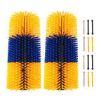 2pcs Livestock Scratch Brushes Plastic Full Massage Relieve Itching Animal Back Scratching Brush 17.13in Length for Horse Cattle
