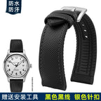 for IWC Pilot Mark 18 Portuguese Tudor Breitling Nylon Rubber Bottom Watch Strap Watchband 19mm 20mm 21mm 22mm 23mm 24mm