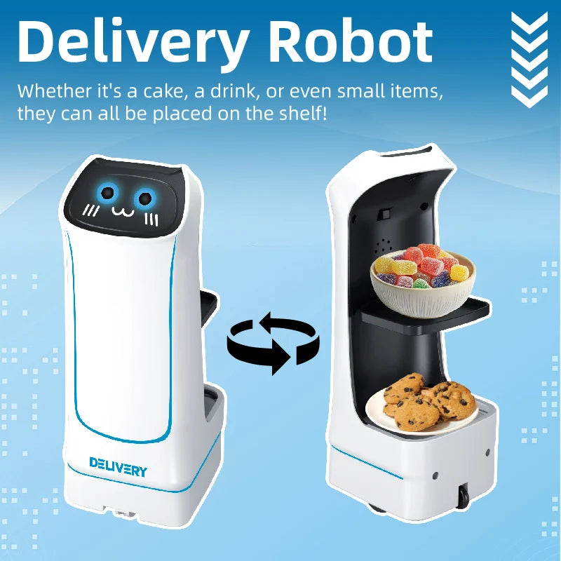 Remote Control Food Delivery Robot Toy Car, Electric Small Item Transport Game