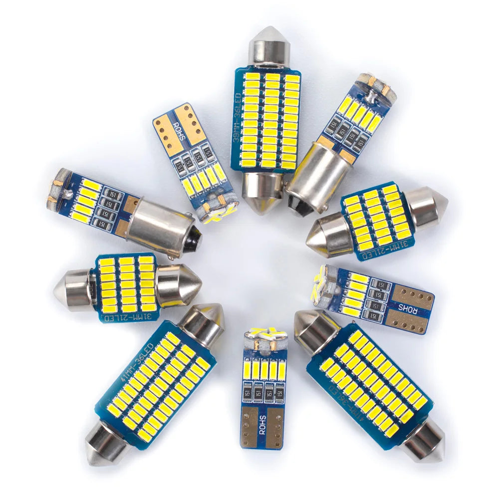 15Pcs For Honda Accord 7 8 7th 8th 2003-2007 2008 2009 2011 2012 Indoor Reading Dome Bulbs LED Interior Vanity mirror Light Kit
