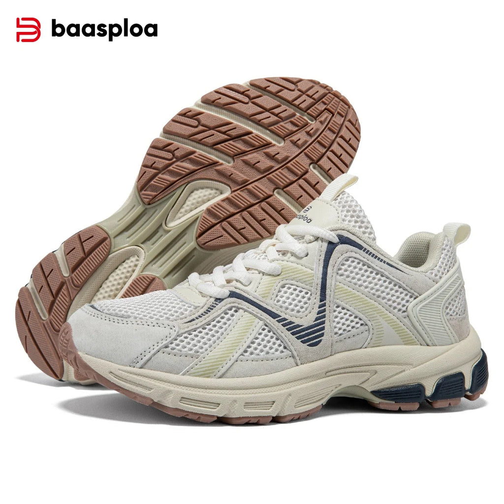 Baasploa Women Running Shoes Brand Mesh Breathable Comfort Outdoor Sport Sneakers Anti-slip Female Casual Jogging Shoes