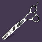 Spring clip screw double color hair scissors 6 inch 9cr18 steel barber cutting scissors and thinning scissors