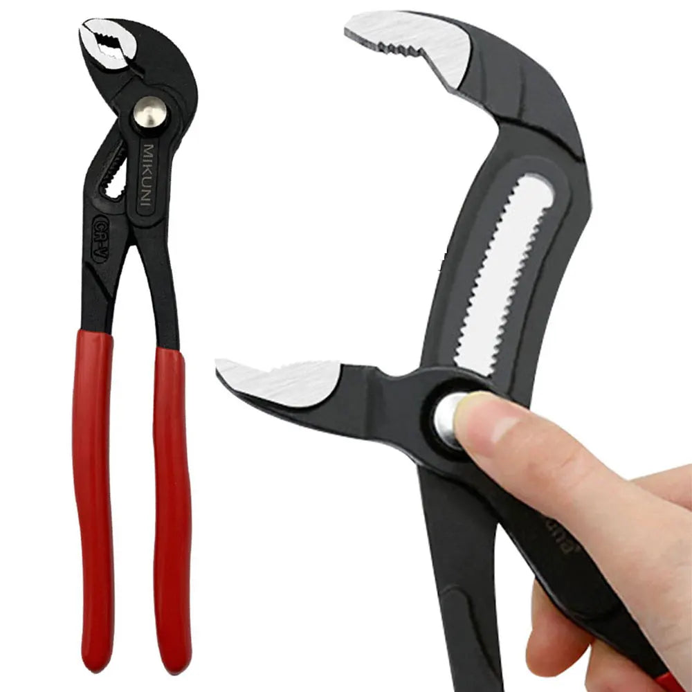 Quick-Release Water Pump Pliers Straight Jaw Groove Joint Adjustable Plumbing Pliers 7/10/16 in