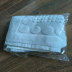 Cotton Bath Mat Anti-Slip 50x80cm 1pc, White or Blue, 350-380g