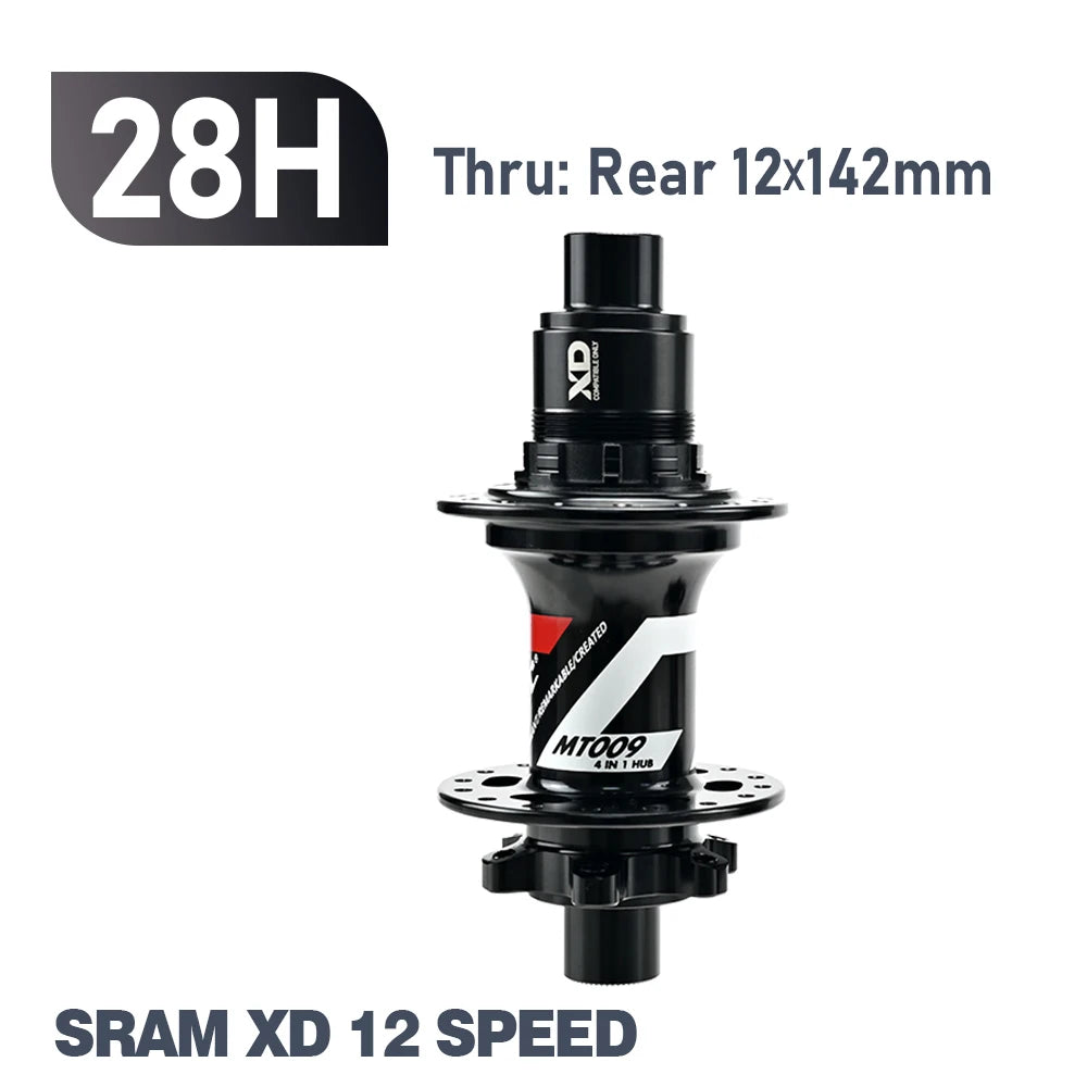 ARC MT009 Rear Hub 4in1 BOOST 10x135 12x142 12x148 MTB XC Gravel E Bike Bicycle Hub 28H 32H HG XD MS-Micro Spline 12V 6 Pawl