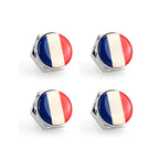 4pcs/set For Toyota GR Car Flag Metal Screws License Plate Bolts Auto Accessories For Toyota GR Gazoo Racing British Flag