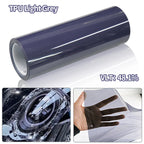 Self-Healing TPU Headlight/Taillight Protection Film Wrap, Transparent/Black/Gray 30cm