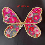 Vintage Velvet Butterfly Wings Forest Photography Props for Children's Birthday and Christmas Celebration