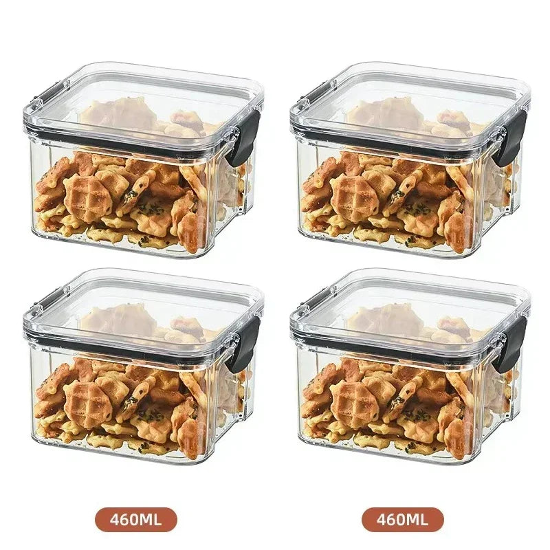 2/4PCS Sealed Jars Sets Stackable Kitchen Grain Srorage Sealed Containers Fridge Fresh Keep Boxes Seasoning Set Multigrain Tank