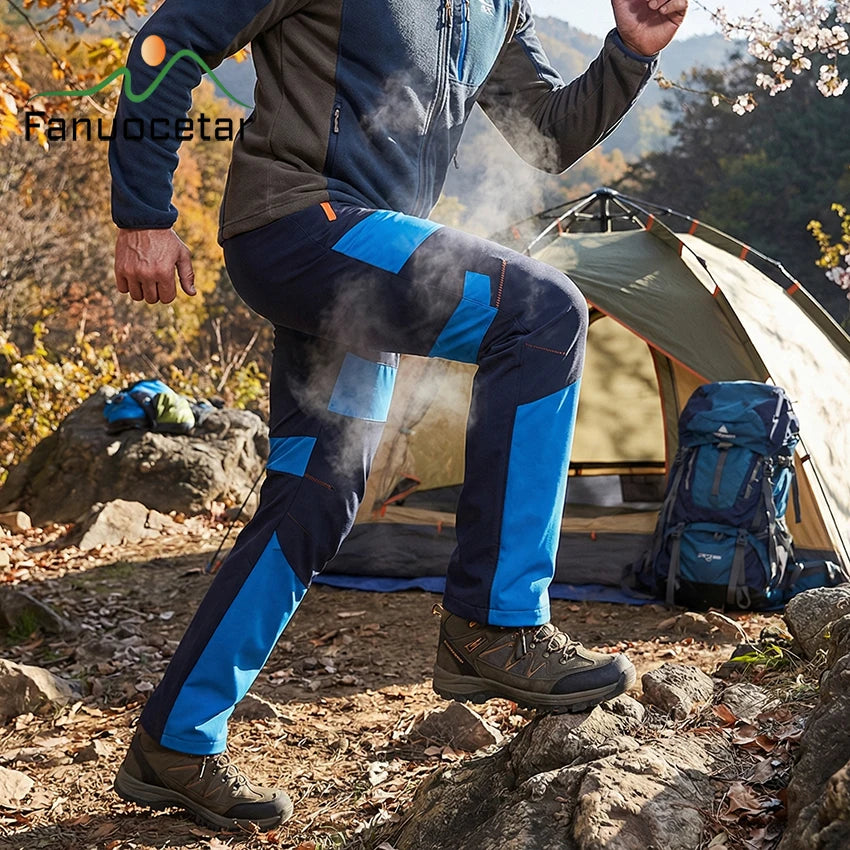 Fanuocetar Stretch Quick Dry Hiking Pants Mens Summer Outdoor Splash Proof Camping Trekking Fishing Climbing Breathable Trousers