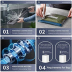 Electric Vacuum Sealer Food Storage Seal Touch Button Dry/Wet Built-in Cutter Kitchen Food Sealing Vacuum packaging machine