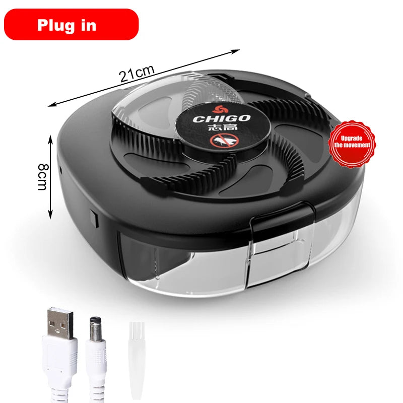 Flycatcher Rechargeable/USB Electric Fly Trap CHIGO Safety Insect Flytrap Indoor/Outdoor Pest Catching Tool For Kitchen Garden