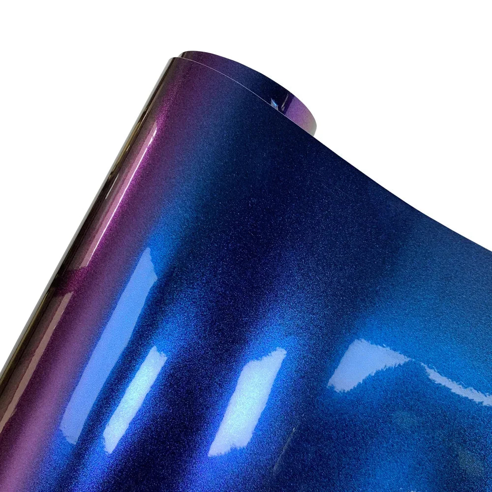 Sparkle Metallic Chameleon Vinyl Wrap Film Roll Purple To Blue Car Adhesive Vinyl Motorcycle Decal Wrapping Car Film Covering