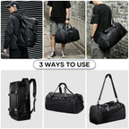 Likros Sports Gym Bag Travel Duffel Bag with Shoes Compartment for Men Women 40L Lightweight Foldable Duffel Bag Workout Bag
