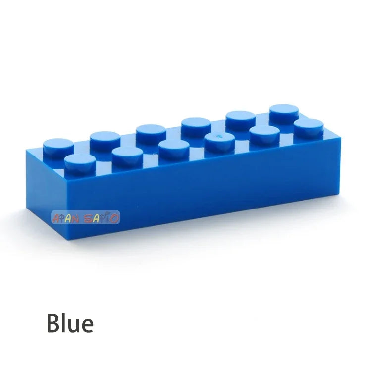 100pcs 2x6 Dot DIY Building Blocks Thick Figures Bricks Educational Creative Size Compatible With 2456 Plastic Toys for Children
