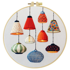 1pc 20X20CM/7.87inch Lighting fixtures Embroidery Starter Kit DIY kit Home Decor Craft Painting Needle Art